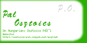 pal osztoics business card